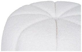 Biely taburet z textílie buklé Paisley – House Nordic