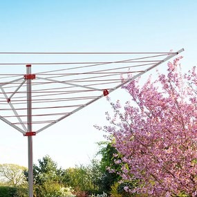 Erga Garden 4000, voľne stojaci 3-ramenný záhradný sušiak na bielizeň 174x202x195 cm, strieborná-modrá, ERG-SEP-10SUSOGRGAR40