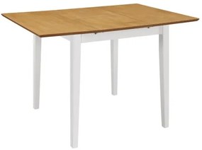 vidaXL Rozkladací jedálenský stôl drevotrieska biely (80-120)x80x74 cm-
