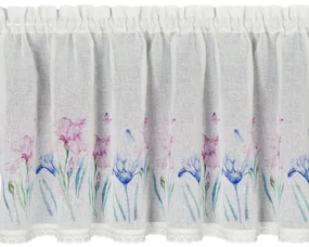 KRÁTKA ZÁCLONA NA PÁSKE DOLOREZ 150X60 CM KVETY
