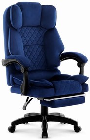 Ergonomická kancelárska stolička HC-1031 s podnožkou - modrá