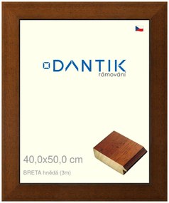 DANTIK rám na obraz 40x50 | BRETA hnědá (Plexi Čiré)