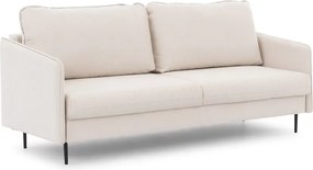 Pohovka s funkciou spania Taila - béžová pletenina Loft 01 / čierne nohy