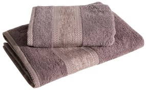 BAVLNENÝ UTERÁK KALI SADA 1KS 50X90 CM, 1KS 70X140 CM HNEDÁ