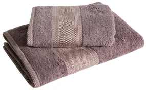 BAVLNENÝ UTERÁK KALI SADA 1KS 50X90 CM, 1KS 70X140 CM HNEDÁ