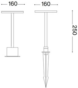 Ideal Lux - LED Vonkajšia lampa TOFFEE LED/11W/230V CRI 90 IP65 antracit