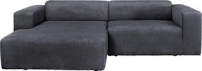 XXXLutz ROHOVÁ SEDAČKA, textil, grafitová P & B - Sedačky - 002330003313