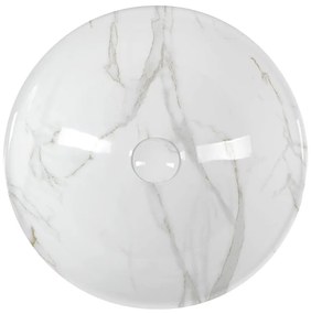 Sapho Sapho, DALMA keramické umývadlo 42x16,5x42 cm, carrara, MM117
