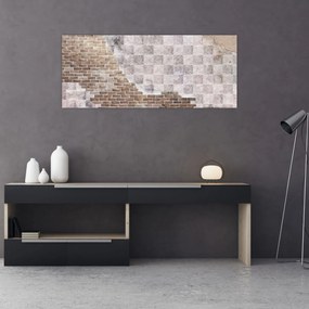 Obraz - Tehlový múr (120x50 cm)