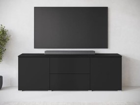 TV skrinka Sawoti 181, Farby: matera / biely lesk, Osvetlenie: osvetlenie LED biele