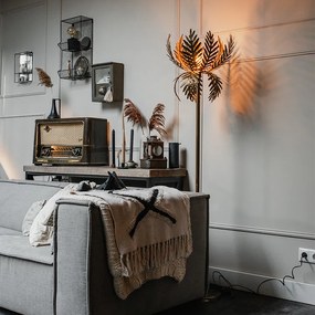 Vintage stojaca lampa zlatá - Botanica Simplo