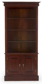 furniture-nabytek.cz - Masívna knižnica Cambridge III z mahagónu, lakovaná, hnedá – 90×40×182 cm