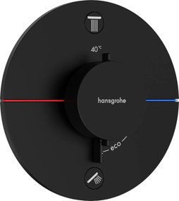 Hansgrohe ShowerSelect Comfort S, termostat pod omietku pre 2 spotrebiče, čierna matná, HAN-15554670