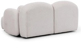 Krémovobiela rohová pohovka z textílie buklé (pravý roh/s leňoškou) Orbit – Ropez