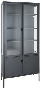 Čierna kovová vitrína 80x180 cm Brisbane – House Nordic