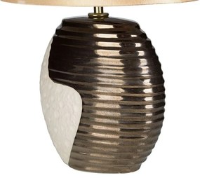 Moderná béžovo bronzová stolná lampa ESLA Beliani