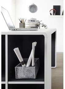 Písací stôl TEO biela/antracit