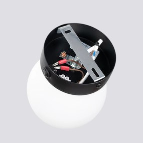 Nástenné svietidlo Yoli, 1x biele sklenené tienidlo, b