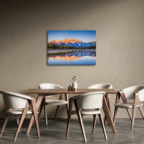 Obraz zasnežených horských štítov (70x50 cm)