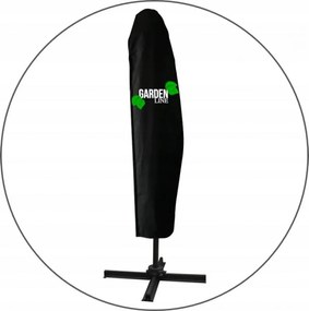 Béžový záhradný slnečník s LED osvetlením 3 x 4 m