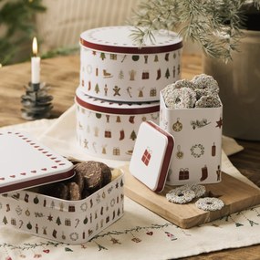 Ib Laursen Okrúhla plechová dóza My Nostalgic Christmas