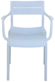 LUSSO modrá - MODERNÁ STOLIČKA DO KUCHYNE ZÁHRADY KAVIARNE (STOHOVATEĽNÁ)