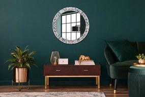 Okrúhle ozdobné zrkadlo na stenu Retro dlaždice fi 70 cm