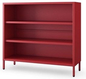 Nízky policový regál LUCA, 1000 x 900 x 350 mm, Modern: červená farba