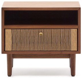 Hnedý nočný stolík v dekore orecha Elan – Kave Home