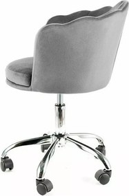 SI Otočná stolička Rose Velvet sivý