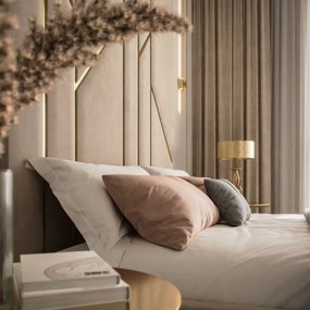 MANŽELSKÁ ČALÚNENÁ POSTEĽ NATHALIE 200x200 PANELOVÉ ČELO JASMINE 22