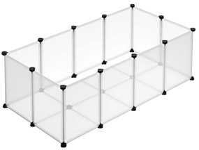 SongmicsHome Ohrádka pre malé zvieratá z priehľadného plastu BEN, 125x63x42cm, transparentná