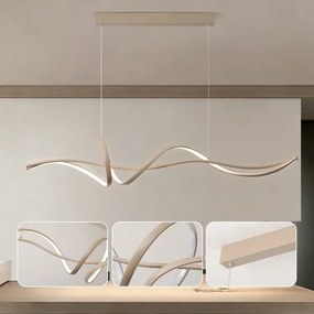 BRILAGI - stmievateľný LED závesný luster na lanku SIGNATURE LED/55W/230V 120x23 cm béžový + diaľkový ovládač