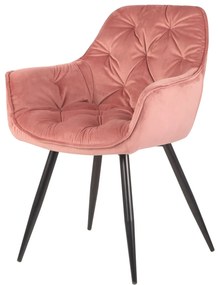 Dizajnová stolička  CatN zamat ružová