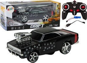 LEAN Toys Diaľkovo ovládané auto 1:18 drift 360 svetlá zvuky čierne