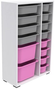 Organizér na hračky Dremonka 7 (biela + sivá + ružová). Akcia -18%. Vlastná spoľahlivá doprava až k Vám domov. 1124307