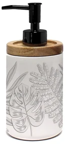 Biely keramický dávkovač mydla 46 ml Amber – douceur d'intérieur