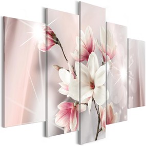 Artgeist Obraz - Dazzling Magnolias (5 Parts) Wide Veľkosť: 100x50, Verzia: Na talianskom plátne
