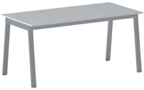 Kancelársky pracovný stôl PRIMO BASIC, sivostrieborná podnož, 1600 x 800 mm, sivá