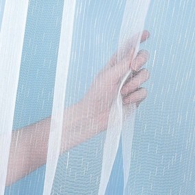 Goldea biela pletená záclona - prší - metráž 140 cm