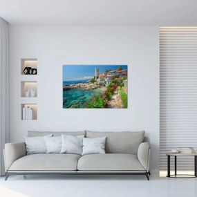 Obraz - Malebné pobrežie dediny (90x60 cm)