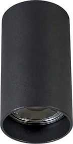 Sada 4 moderných prisadených bodových svetiel čierna 5,5 cm GU10 50 mm - Tuba