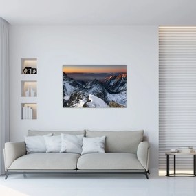 Obraz - Východ slnka v horách (90x60 cm)