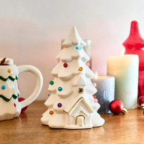 Lampáš LAPLAND v tvare vianočného stromčeka s farebnými svetlami 709685