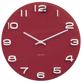 Hodiny Karlsson KA5640RD, Vintage, burgundy red, 35cm