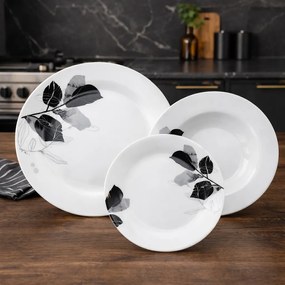 Arôme Home 18-dielna jedálenská súprava Lipa, extra biela