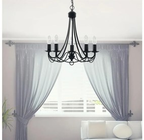 Searchlight 6345-5BK - Luster na reťazi MAYOPLE 5xE14/60W/230V