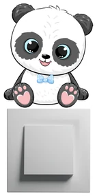 PIPPER. Samolepka nad vypínač „Panda - chlapec“