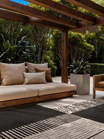 Koberec HARINGEY krémový / čierny