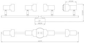 Globo 57917-4N - Bodové svietidlo  MASON 4xGU10/25W/230V čierna/strieborná